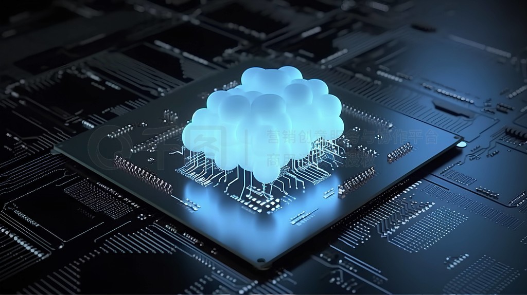 場景圖數字藝術 融合云計算與大數據的芯片概念視覺探索